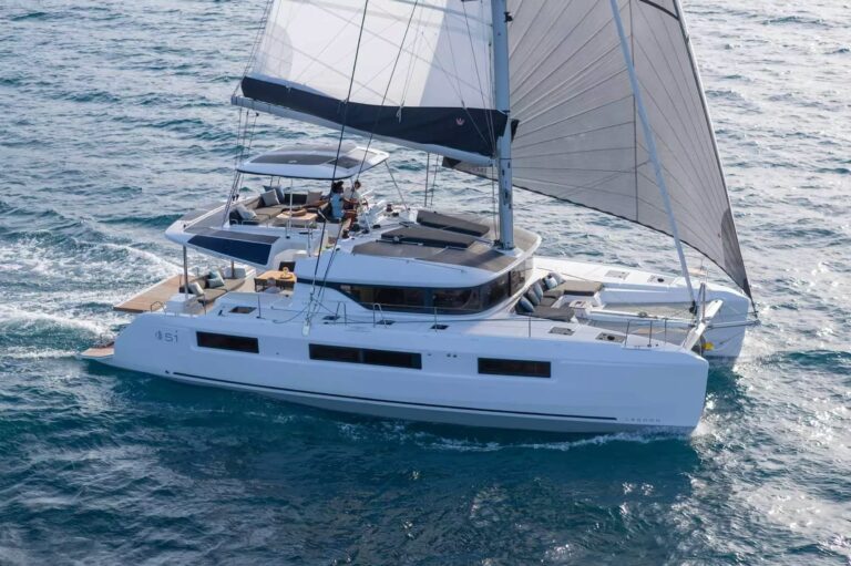 Sailing yacht on calm waters